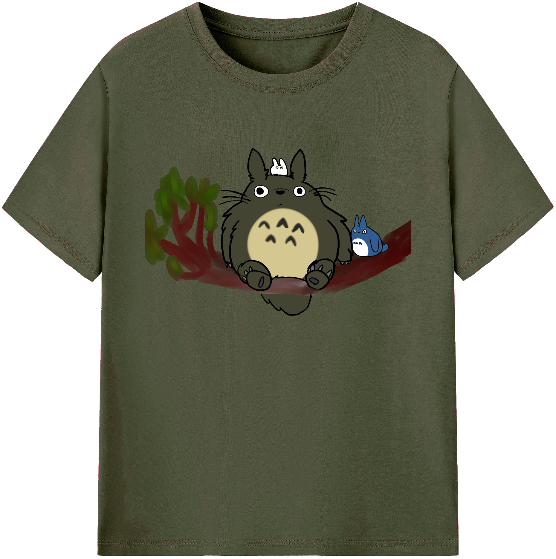 （画像用） となりのトトロ 草壁メイ 草壁サツキ My Neighbor Totoro Satsuki Kusakabe Mei Kusakabe 綿100％ メンズ半袖Tシャツ｜肌触りやわらか＆通気性